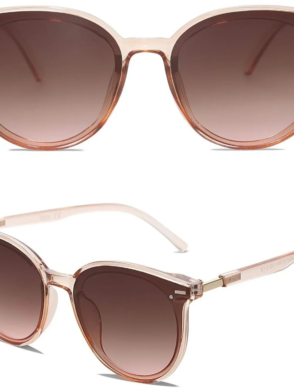 Lightweight Foldable Retro Sunglasses - Large Round Shades for All Occasions